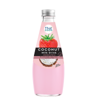 Coconut milk drink Strawberry flavor with Nata de coco 300 ml