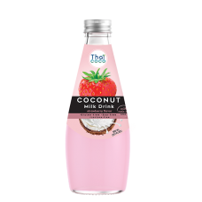 Coconut milk drink Strawberry flavor with Nata de coco 300 ml