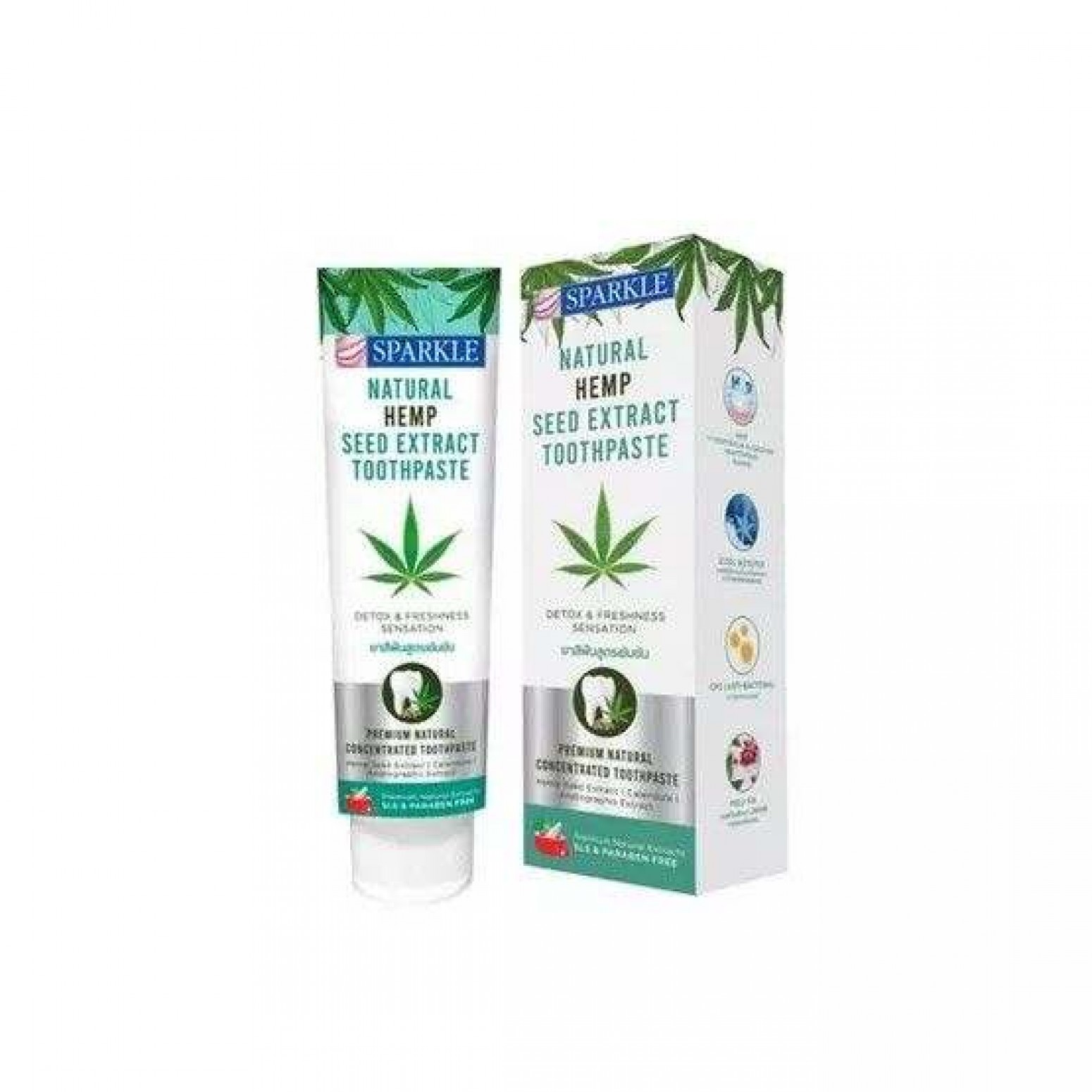 Sparkle Natural Hemp Seed Extract Toothpaste 85g.