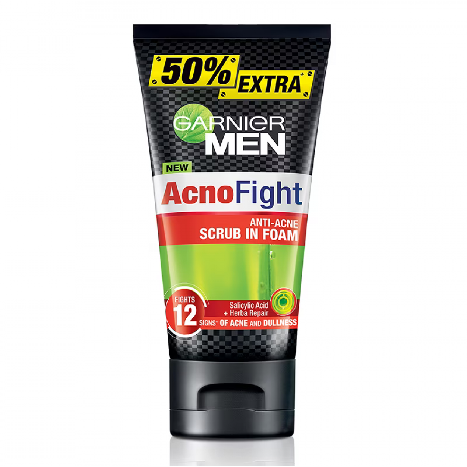 Garnier Men Acno Fight Anti Acne 12 In 1 Scrub Foam 150ml.