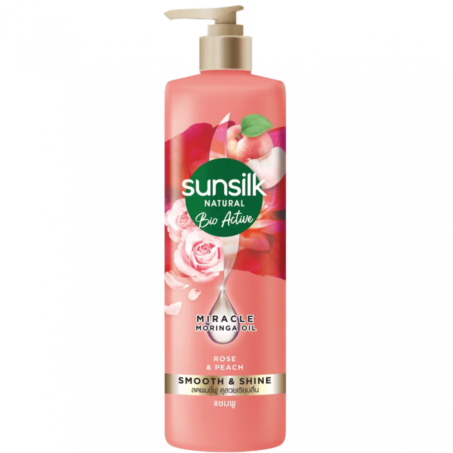 Sunsilk Natural Bio Active Rose and Peach Shampoo 380ml.