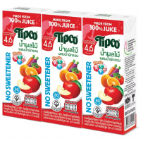 Tipco Mixed Fruit and Vegetable Juice 100percent Vita ACE 180ml. Pack 3