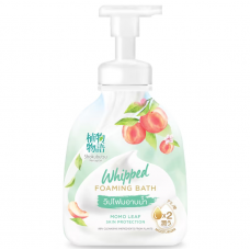 Shokubutsu Whipped Foaming Bath Momo Leaf 450ml.