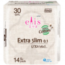 Elis Extra Slim 0.1 Sanitary Napkin Night Ultra Slim Wings 30cm. 14pcs