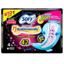 Sofy Body Fit Sanitary Napkin Night Slim Wings 42 cm 4 pcs