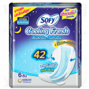 Sofy Cooling Fresh Night Slim Wing 42cm. 6pcs.