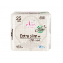 Elis Extra Slim 0.1 Sanitary Napkin Day Ultra Slim Wings 25cm. 16pcs