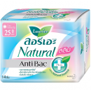 Laurier Natural Anti Bac Slim Sanitary Napkin Day Wing 25cm.