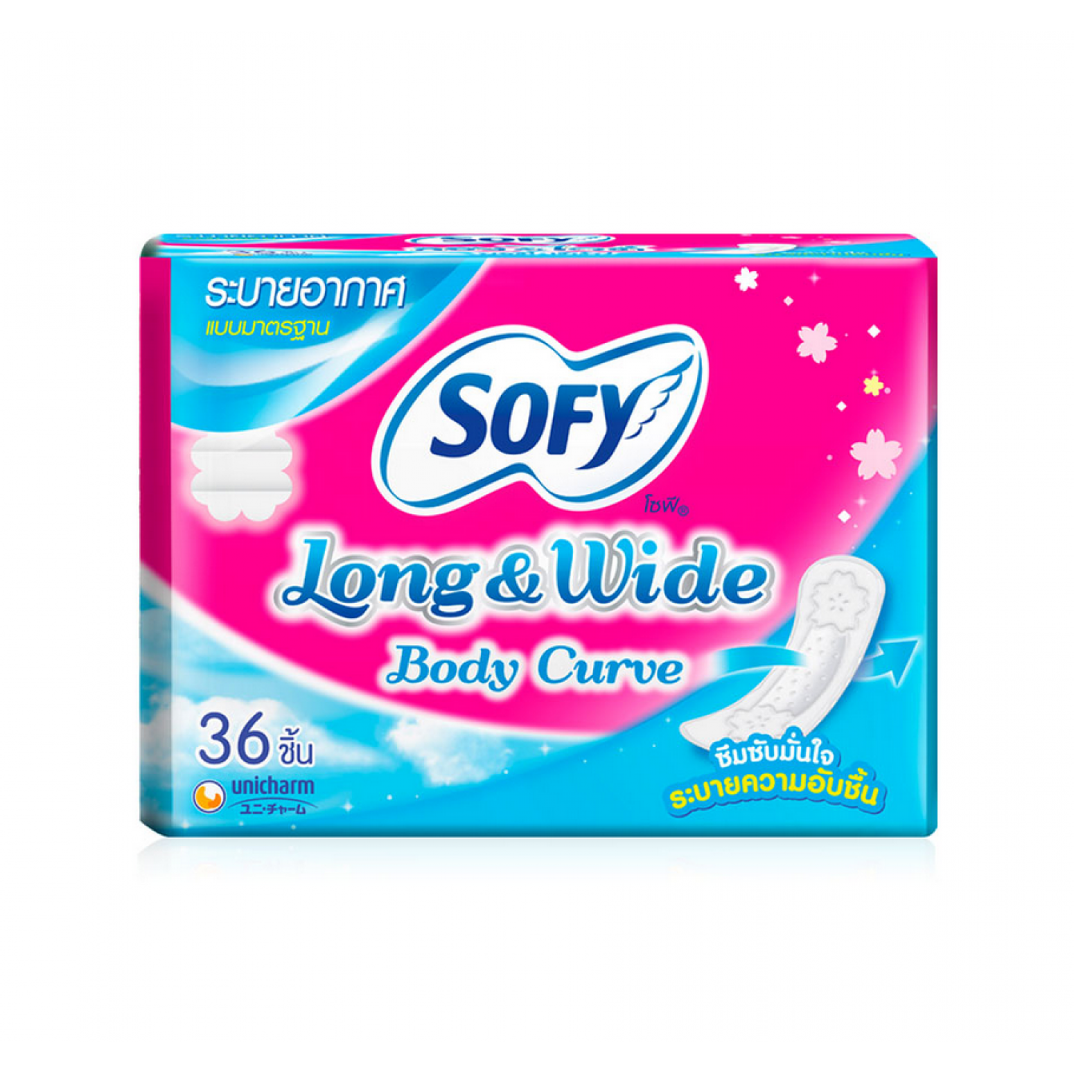 Sofy Panty liner Long and Wide Breathable 36pcs.