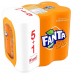 Fanta Orange Flavored Soft Drink 325ml. Pack6