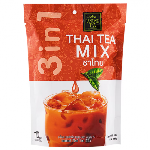 Ranong Tea Instant Thai Tea Mix 20g. Pack 10sachets