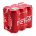 Coca Cola Coke Soft Drink Original 325ml. Pack 6
