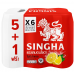 Singha Red Lemon Soda No Sugar 330ml. Pack 5 Free 1