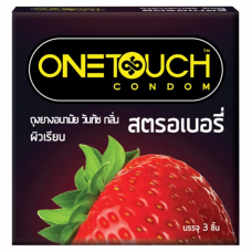 One Touch condom, strawberry 3 pieces size 52 mm