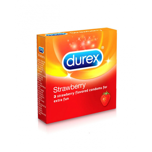 Durex Strawberry Condom 3 Pieces