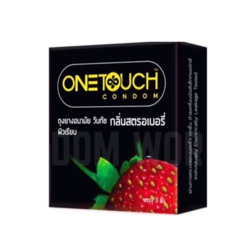 One Touch Strawberry Condom 3 pieces