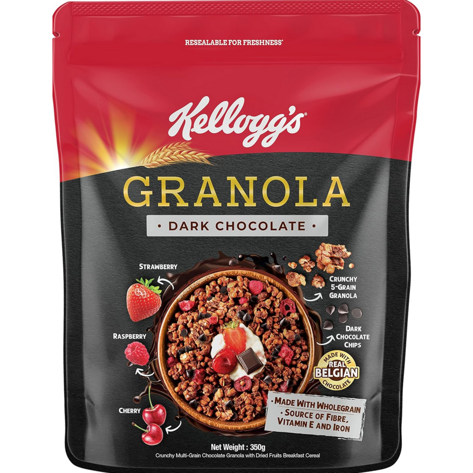 Kellogg's Dark Chocolate Granola 220g.