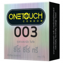 One Touch condom, model Zero Zero Three, thin 003 mm., size 52 mm., contains 3 pieces.
